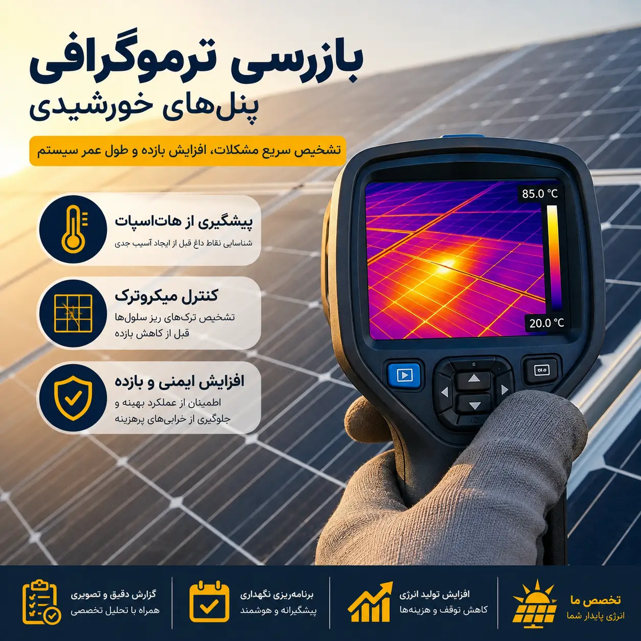 بازرسی ترموگرافی در شرکت مدیریت بهره برداری آریانا